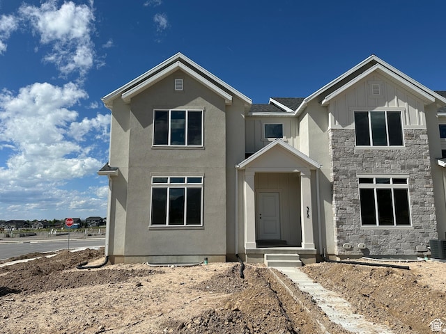 306 E 1480 N Unit 44, Salem, UT 84653 - view of front of home with board and batten siding, stone siding, and stucco siding