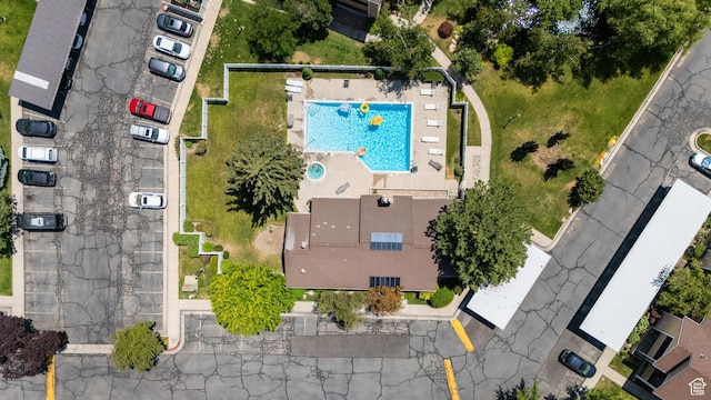 1289 E Ridge Meadow Ln S Unit 8S, Cottonwood Heights, UT 84047 - aerial view of a pool area