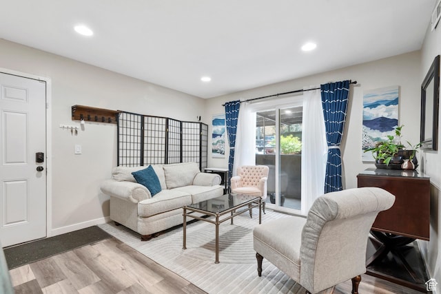 1289 E Ridge Meadow Ln S Unit 8S, Cottonwood Heights, UT 84047 - living room with wood finished floors and recessed lighting