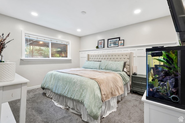 1289 E Ridge Meadow Ln S Unit 8S, Cottonwood Heights, UT 84047 - bedroom with light carpet and recessed lighting