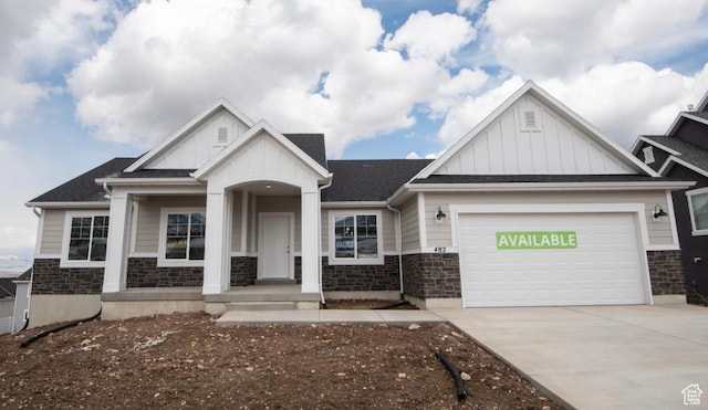 1511 N 1350 E Unit 3, Mapleton, UT 84664 - craftsman-style house featuring board and batten siding, driveway, a garage, and stone siding