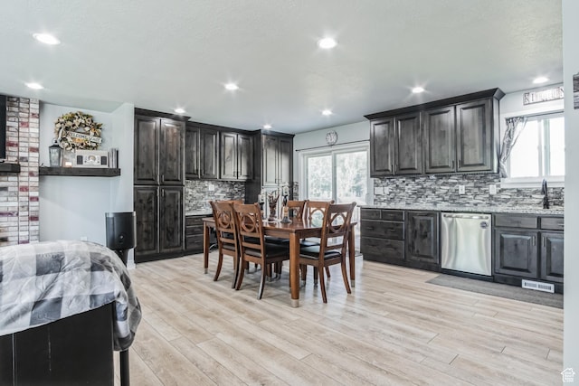 254 W 1600 N, Harrisville, UT 84404 - dining room with light wood-style floors and recessed lighting