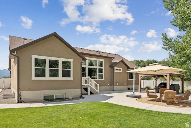 918 E 120 S, Heber City, UT 84032 - rear view of property featuring a gazebo, a patio area, and stucco siding