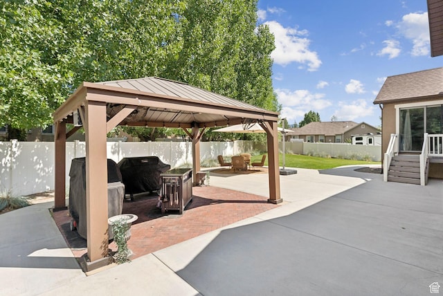 918 E 120 S, Heber City, UT 84032 - fenced backyard with a gazebo and a patio
