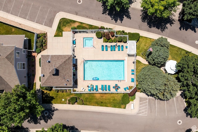 674 E Free Land Ave S, Midvale, UT 84047 - bird's eye view of a pool area
