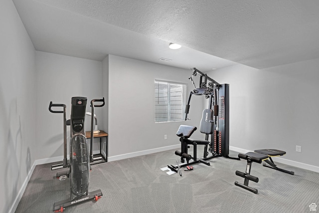 1792 W Norway Spruce Dr, Layton, UT 84041 - workout room with baseboards and a textured ceiling