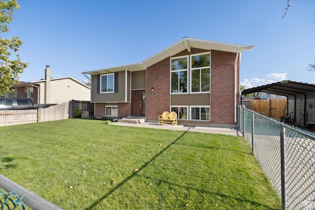 7351 W Zana Ln, Magna, UT 84044 - back of house with brick siding, a fenced backyard, and a carport