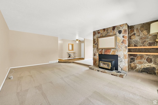 293 E 5450 S Unit 19, Washington Terrace, UT 84405 - unfurnished living room featuring carpet and ceiling fan