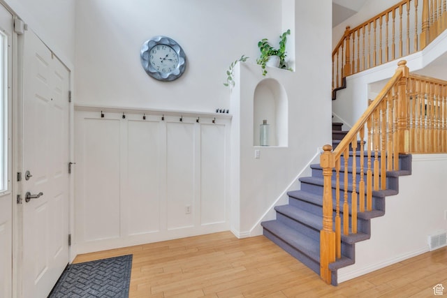 1696 N 2640 W, Lehi, UT 84043 - foyer entrance featuring wood finished floors and stairs