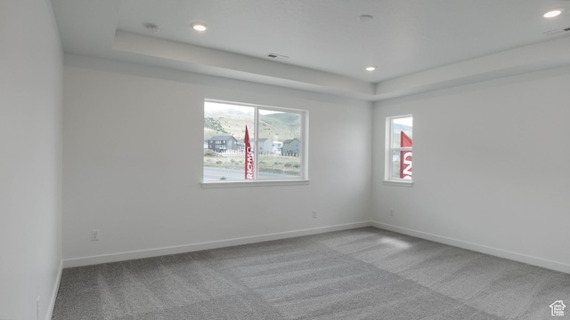 903 W Fallow Dr Unit 212, Saratoga Springs, UT 84045 - unfurnished room with carpet floors, recessed lighting, a smoke detector, and a raised ceiling