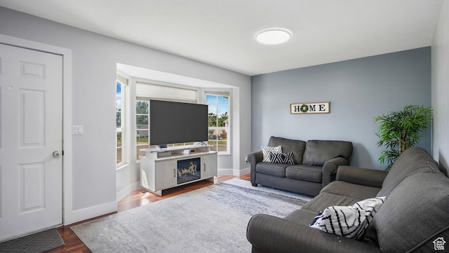 285 W 90 N, Clearfield, UT 84015 - living room with dark wood finished floors