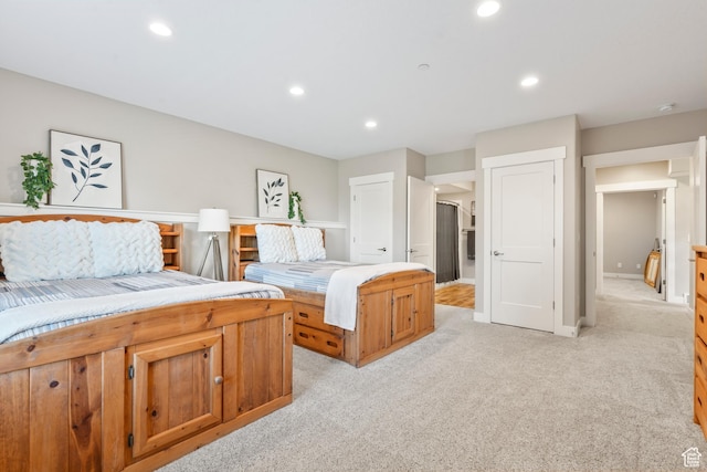 1155 S Eagle Nest Dr, Woodland Hills, UT 84653 - bedroom featuring light colored carpet and recessed lighting