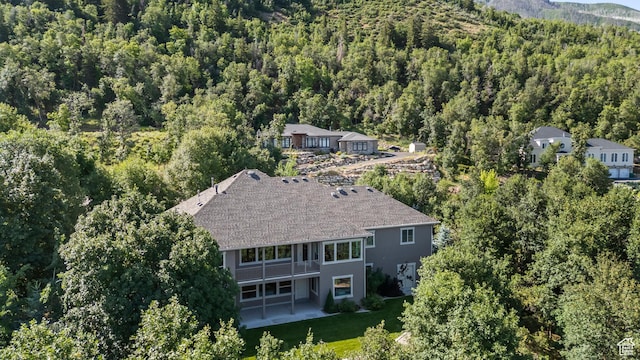 1155 S Eagle Nest Dr, Woodland Hills, UT 84653 - view from above of property with a heavily wooded area and mountains