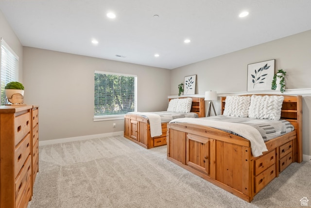 1155 S Eagle Nest Dr, Woodland Hills, UT 84653 - bedroom with light colored carpet and recessed lighting