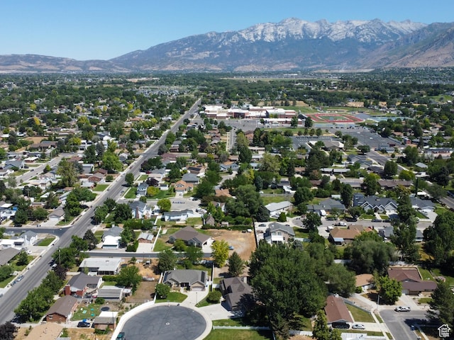 643 E 140 N, American Fork, UT 84003 - aerial view of property's location featuring a mountain backdrop and nearby suburban area