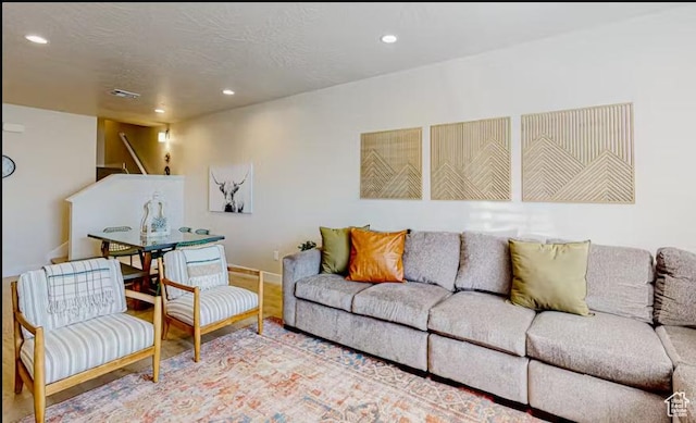1235 N Mistico Aly, Washington, UT 84780 - living area with recessed lighting and wood finished floors