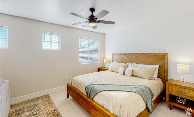 1235 N Mistico Aly, Washington, UT 84780 - bedroom featuring light carpet and ceiling fan
