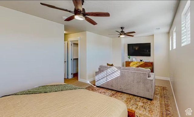 1235 N Mistico Aly, Washington, UT 84780 - bedroom featuring baseboards and ceiling fan
