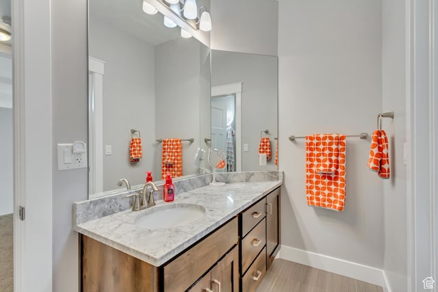 467 E Island View Cir N, Farmington, UT 84025 - bathroom with vanity and baseboards