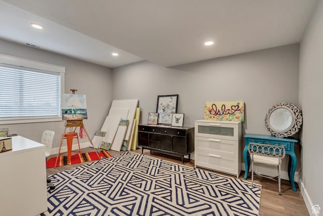 467 E Island View Cir N, Farmington, UT 84025 - playroom with light wood finished floors and recessed lighting