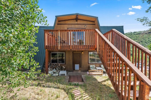 9406 Deer Creek Dr Unit 1074, Heber City, UT 84032 - back of house featuring a metal roof and a deck