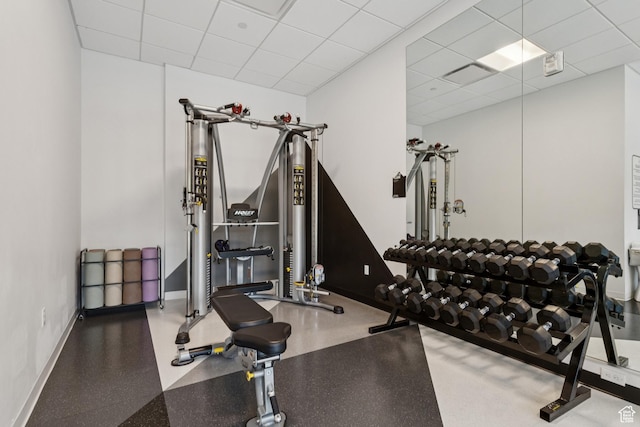 2670 Canyons Resort Dr Unit 417, Park City, UT 84098 - gym with a drop ceiling