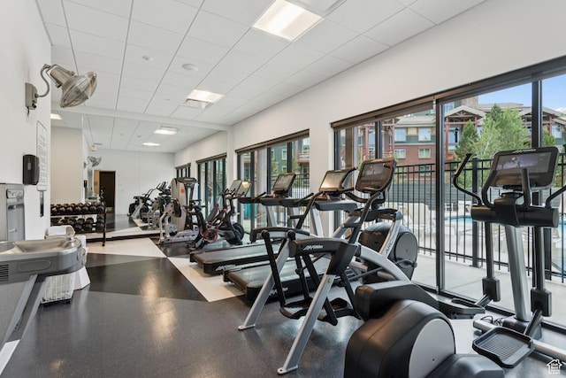 2670 Canyons Resort Dr Unit 417, Park City, UT 84098 - gym with a drop ceiling