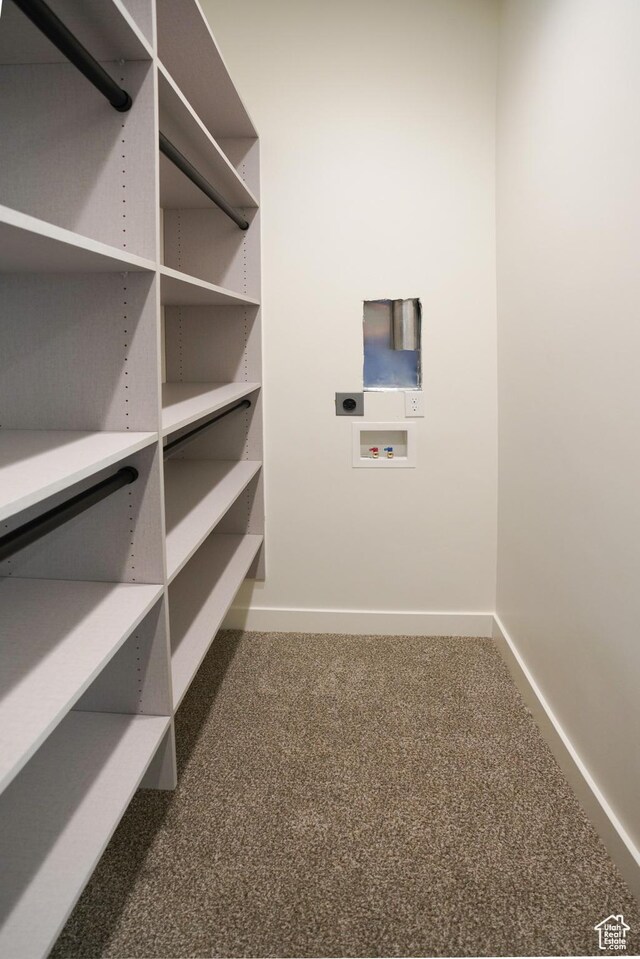 10135 E Clubhouse Rd, Heber City, UT 84032 - laundry room featuring electric dryer hookup, hookup for a washing machine, and carpet floors