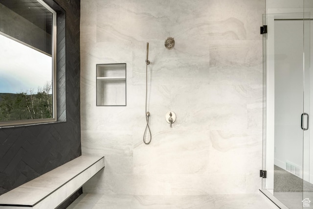 10135 E Clubhouse Rd, Heber City, UT 84032 - bathroom featuring a marble finish shower