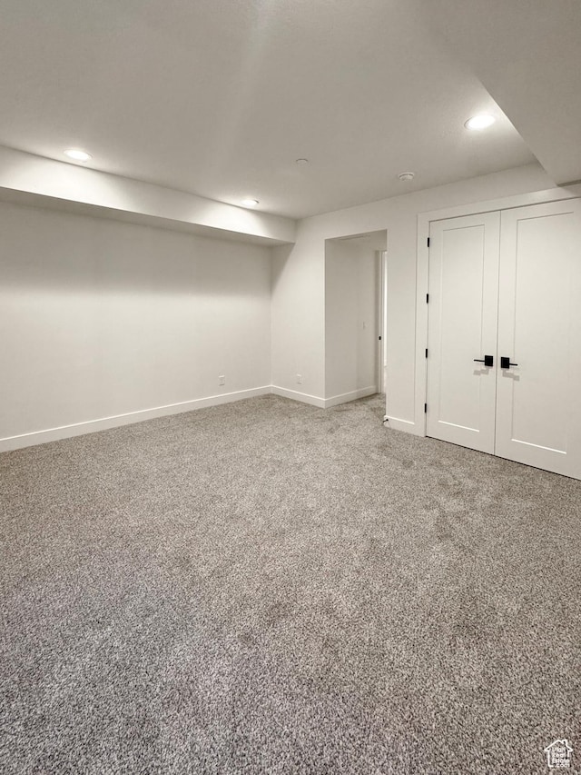 10135 E Clubhouse Rd, Heber City, UT 84032 - finished below grade area featuring recessed lighting and carpet