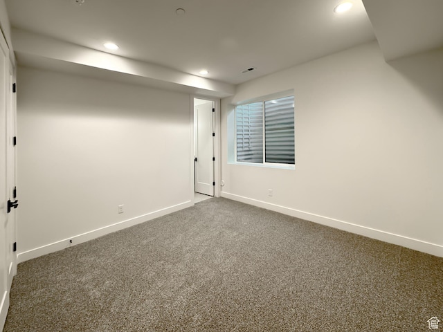 10135 E Clubhouse Rd, Heber City, UT 84032 - spare room featuring recessed lighting and dark colored carpet