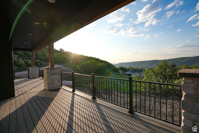10135 E Clubhouse Rd, Heber City, UT 84032 - wooden deck with a mountain view