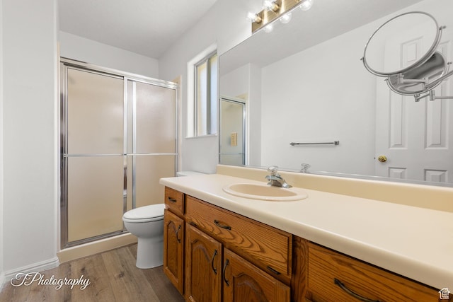 1090 E 700 S Unit 6, St George, UT 84790 - full bathroom with wood finished floors, a stall shower, and vanity