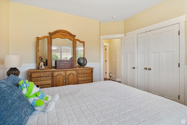 1455 W 600 S, Layton, UT 84041 - bedroom with a wainscoted wall and a closet