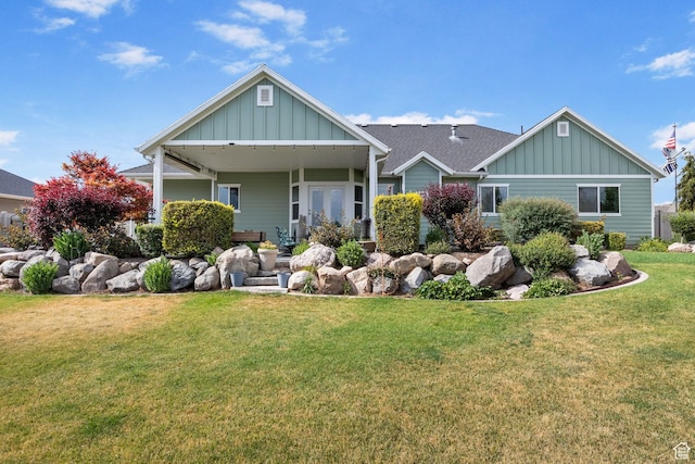 1455 W 600 S, Layton, UT 84041 - view of front of property featuring board and batten siding and a front lawn