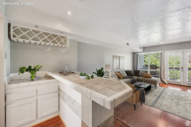 5249 S Gravenstein Park, Murray, UT 84123 - living room featuring hardwood / wood-style floors and recessed lighting