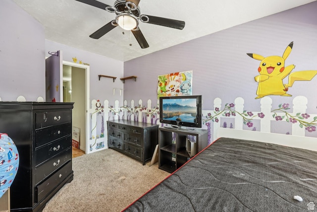 5249 S Gravenstein Park, Murray, UT 84123 - bedroom with carpet floors and ceiling fan