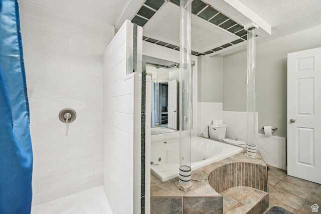 5249 S Gravenstein Park, Murray, UT 84123 - bathroom featuring a tub with jets and tiled shower
