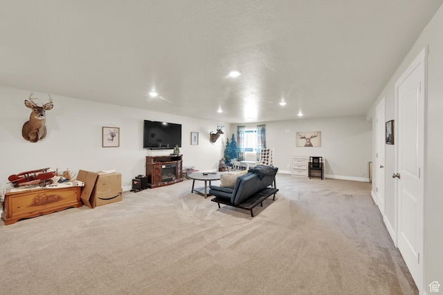 5295 S 4425 W, Hooper, UT 84315 - living area featuring carpet flooring and recessed lighting