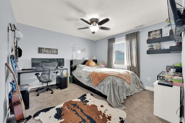 5295 S 4425 W, Hooper, UT 84315 - bedroom with carpet flooring and a ceiling fan