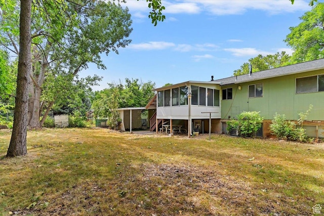 457 E 1750 N, North Ogden, UT 84414 - view of grassy yard with a sunroom