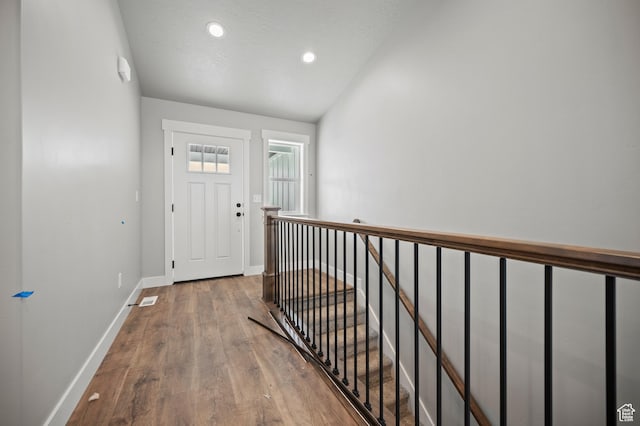 9420 N 5600, Elwood, UT 84337 - entrance foyer with wood finished floors and recessed lighting