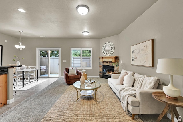1028 W 950 N, Layton, UT 84041 - living area featuring a glass covered fireplace and baseboards