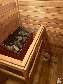 745 Three Fountains Cir E Unit 41, Salt Lake City, UT 84107 - relaxing sauna / steam room featuring wooden walls