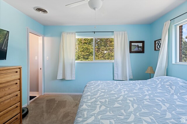 1851 N Main St, Centerville, UT 84014 - bedroom featuring carpet floors, multiple windows, and a ceiling fan