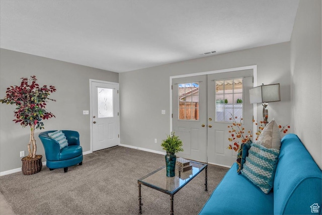 1360 E Telegraph Unit 14, Washington, UT 84780 - living room featuring french doors and carpet