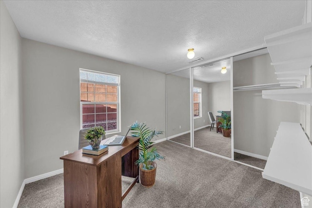 1360 E Telegraph Unit 14, Washington, UT 84780 - home office featuring carpet, healthy amount of natural light, and a textured ceiling