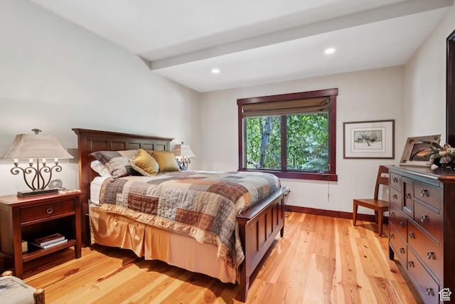 4445 N Millrace Rd, Oakley, UT 84055 - bedroom featuring light wood-style flooring and recessed lighting