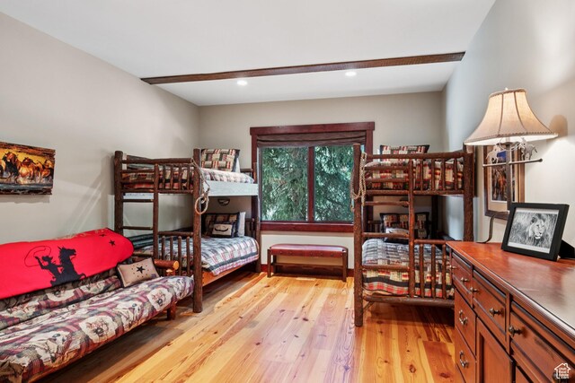4445 N Millrace Rd, Oakley, UT 84055 - bedroom featuring light wood-style floors and recessed lighting