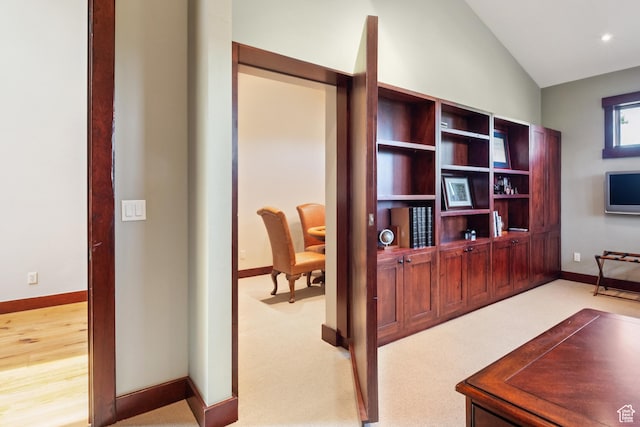 4445 N Millrace Rd, Oakley, UT 84055 - office featuring vaulted ceiling and baseboards
